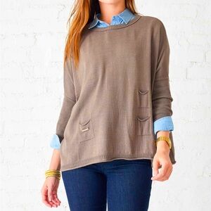 Mersea  catalina sweater in mustard, yellow